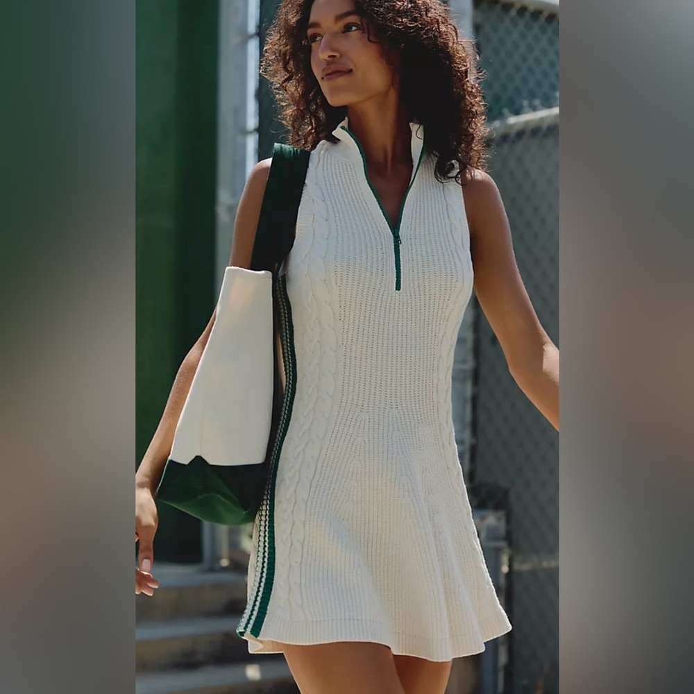 Daily Practice by Anthropologie Side Lines Half-Zip Mini Dress NWT XL